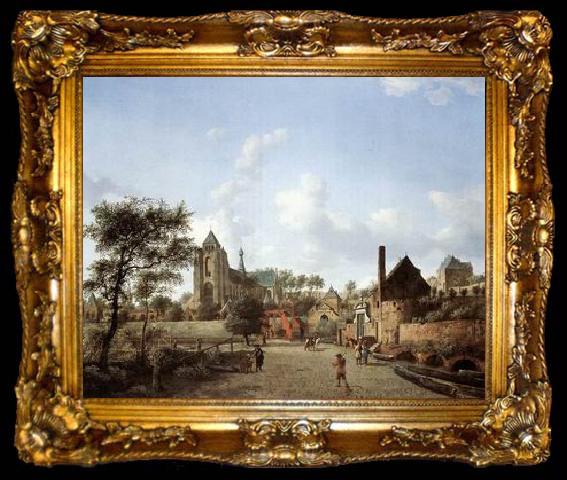 framed  unknow artist European city landscape, street landsacpe, construction, frontstore, building and architecture. 158, ta009-2